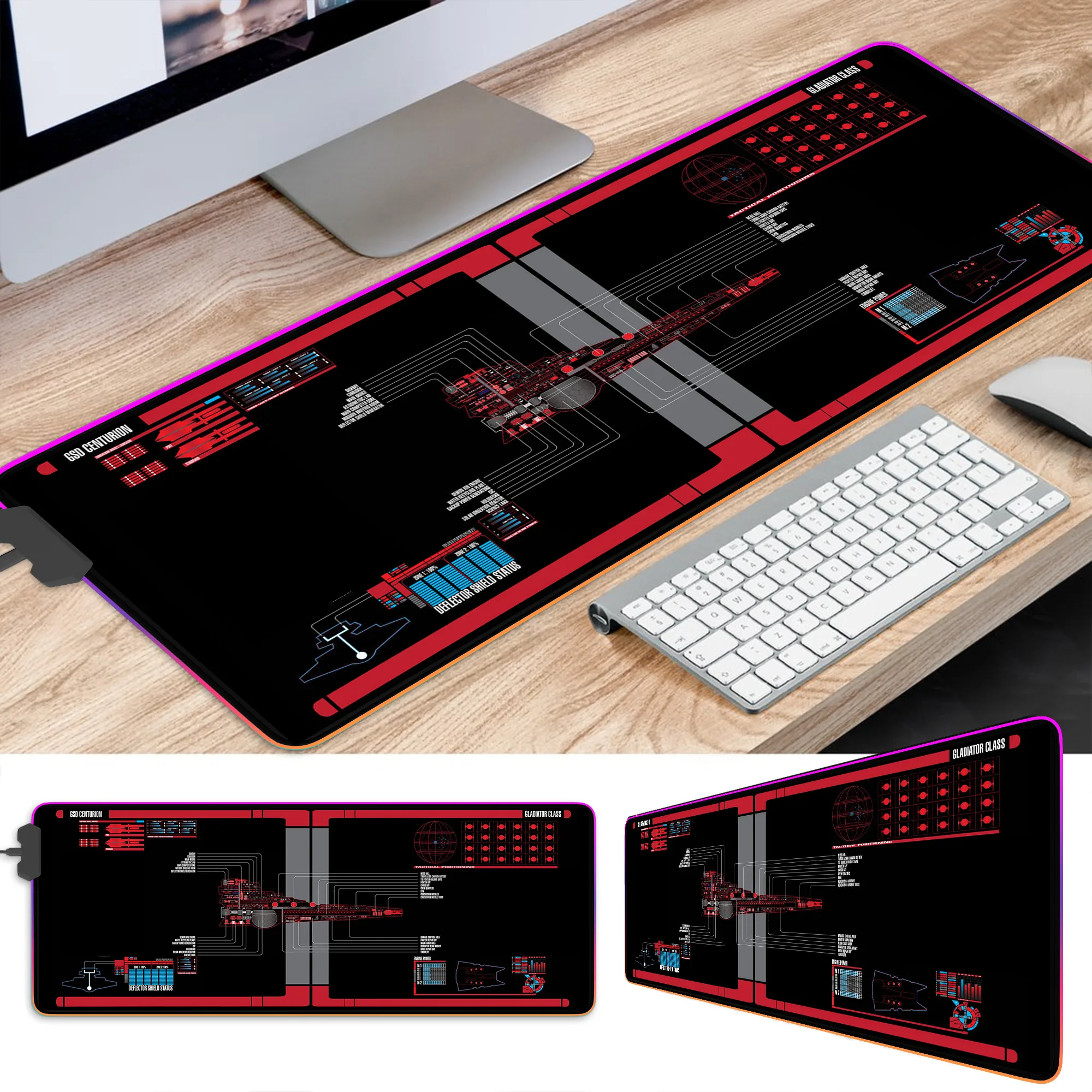 Star War Gladiator Star Destroyer LED Desk Mat - Image 2