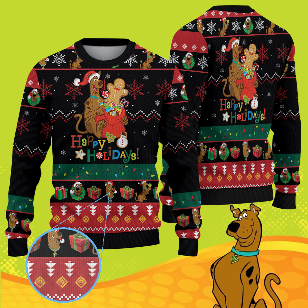 Scooby - Doo Happy Holiday Christmas Knitted Sweater