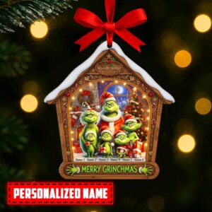 Personalized Grinch Merry Grinchmas Family Ornament