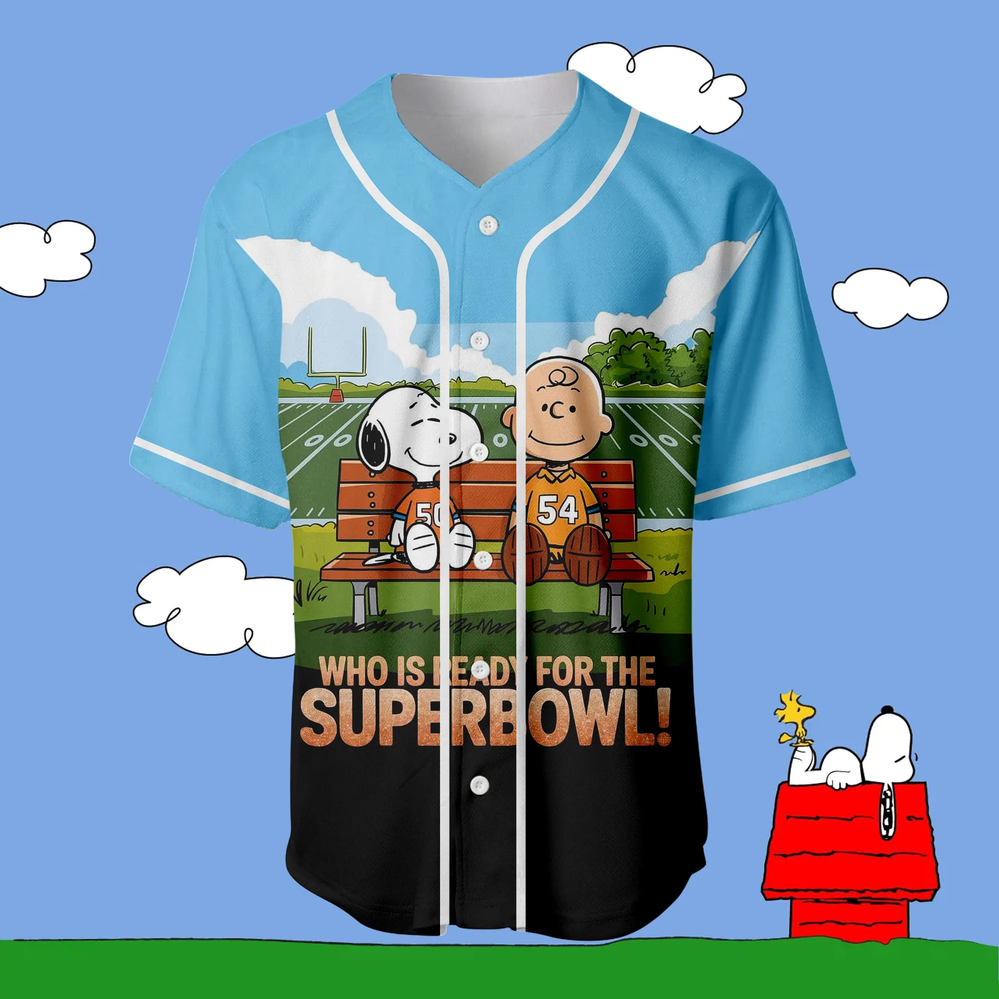 Who Is Ready For The SuperBowl Baseball Jersey - Image 2