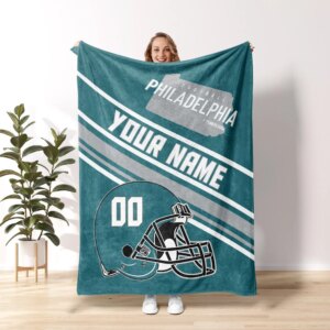 Personalized Philadelphia Football Blanket