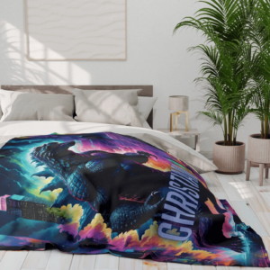 Alternative view of Personalized Electric Godzilla Blanket
