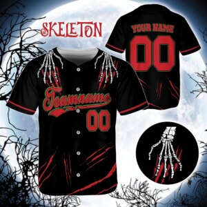 Alternative view of Custom Horor Halloween Baseball Jersey 112847