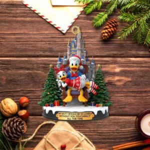 Alternative view of Personalized Donald and Daisy Duck Christmas Ornament