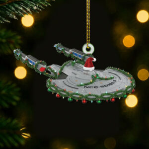 Star Trek U.S.S. Titan NCC-80102-A With Christmas Lights Christmas Ornament