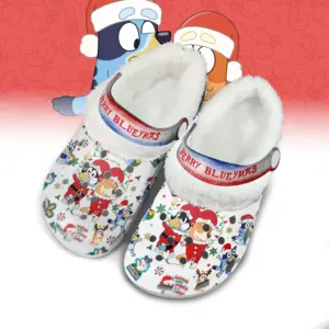 Bluey x Christmas Fleece Crocs Crocband Clogs Shoes
