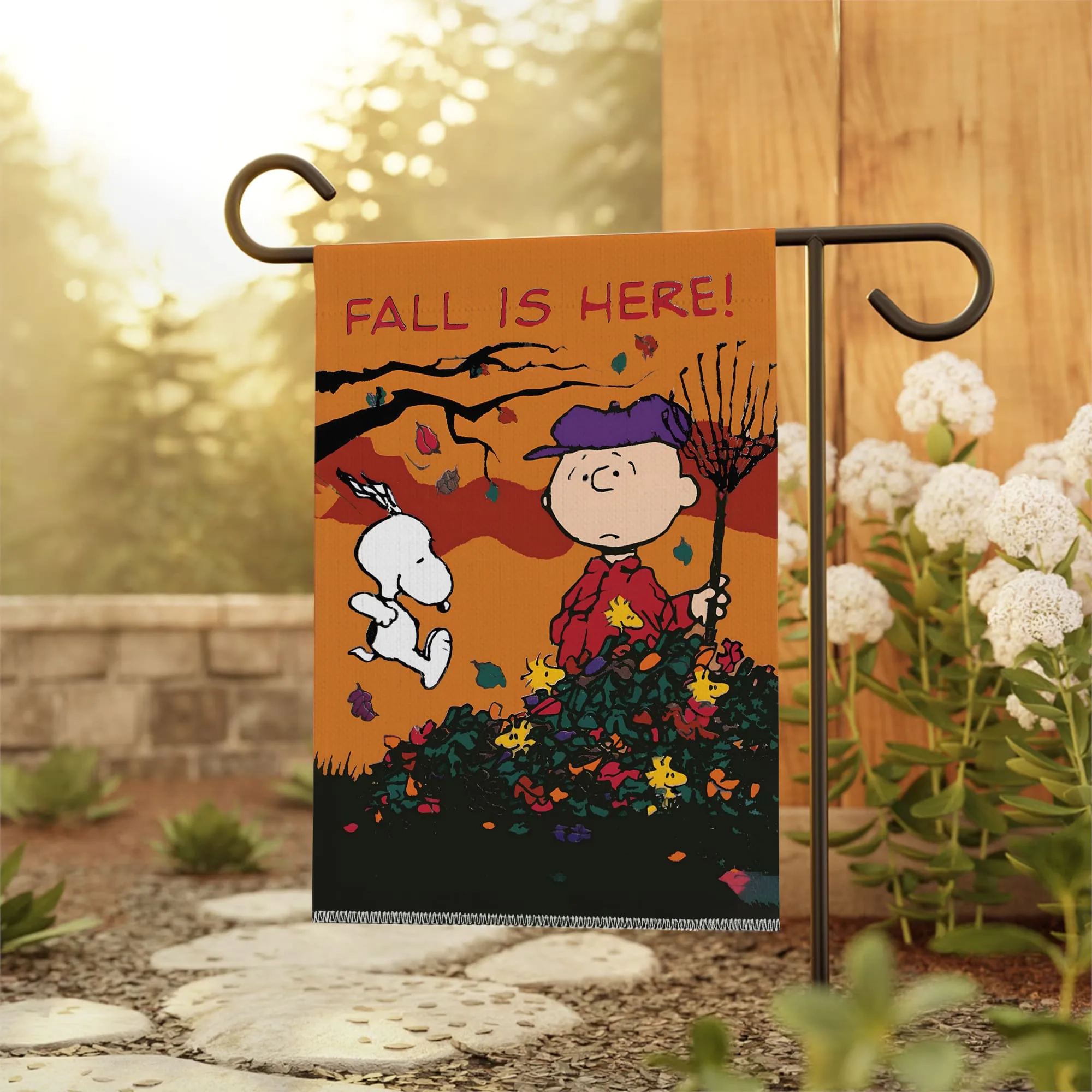 Snoopy Fall Is Here Garden Flag - Image 3