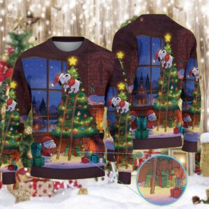 Snoopy Tree Christmas Knitted Sweater