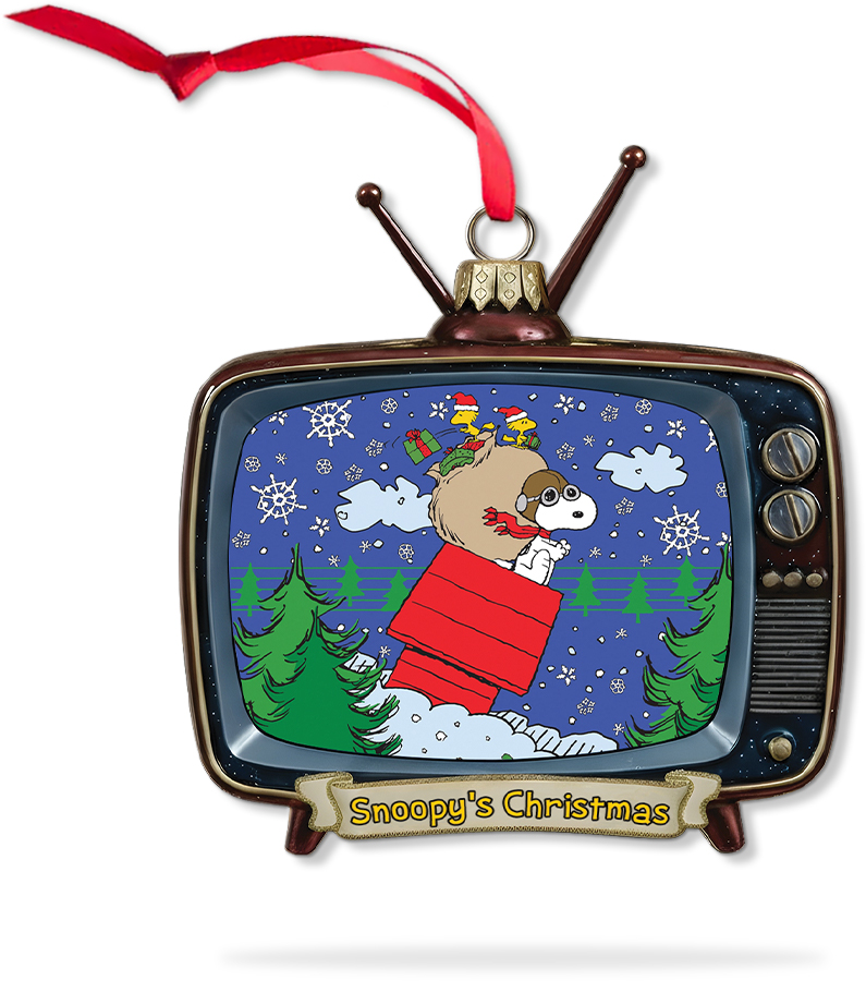 Snoopy & Woodstock In Red Baron Gear Christmas Ornament - Image 8