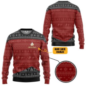 Alternative view of Star Trek The Next Generation 1987 Christmas Knitted Sweater