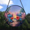 Stitch Flower Stained Glass Suncatcher