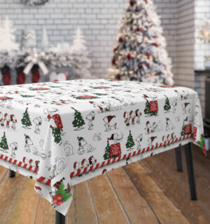 Alternative view of Snoopy Christmas Square Tablecloth