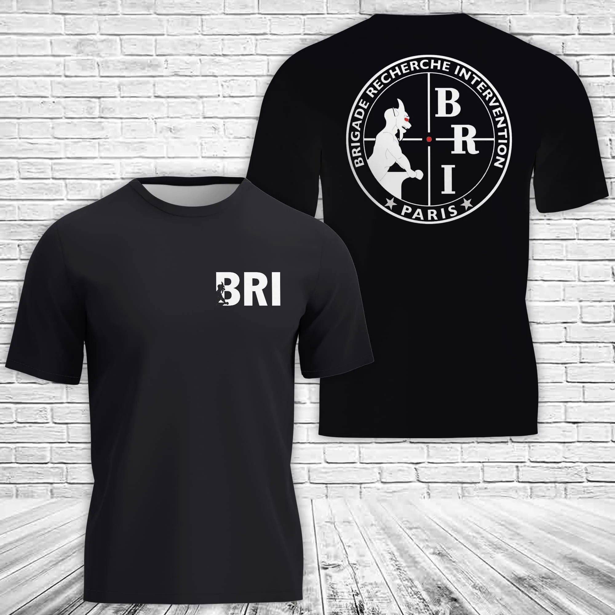 Search and Intervention Brigade (Brigade de recherche et d'intervention (BRI)) 3D T-Shirt