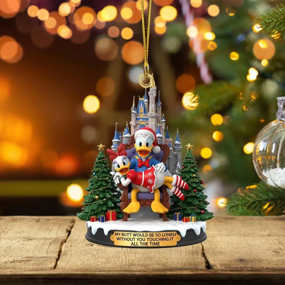 Personalized Donald and Daisy Duck Christmas Ornament - Image 3