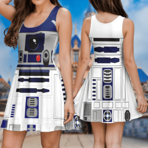 R2-D2 Robot Star Wars 3D Halloween Cosplay Costume Dress