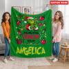 Personalized Grinch Christmas Blanket