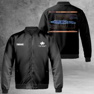 Personalized Star Trek Defiant Class U.S.S. Defiant NX-74205 Bomber Jacket