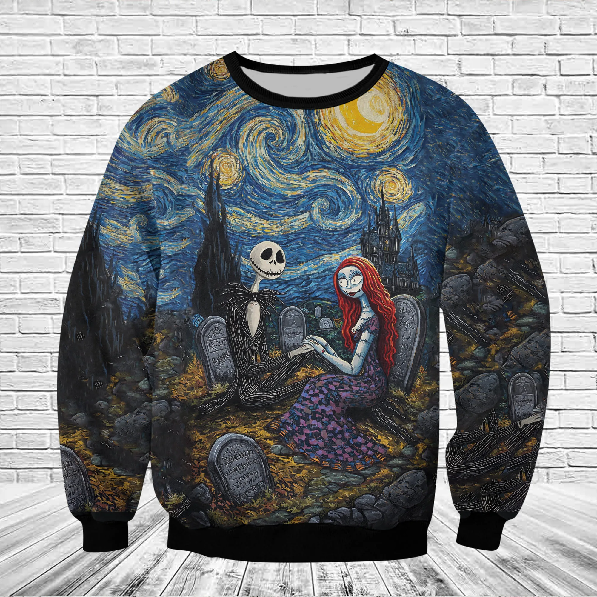 Jack and Sally , Nightmare Before Christmas Unisex Sweatshirt - Image 2