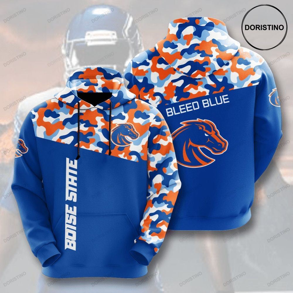 Boise State Broncos 3d Qduqa All Over Print Hoodie