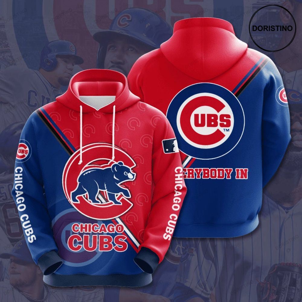 Chicago Cubs 3d All Over Print Hoodie