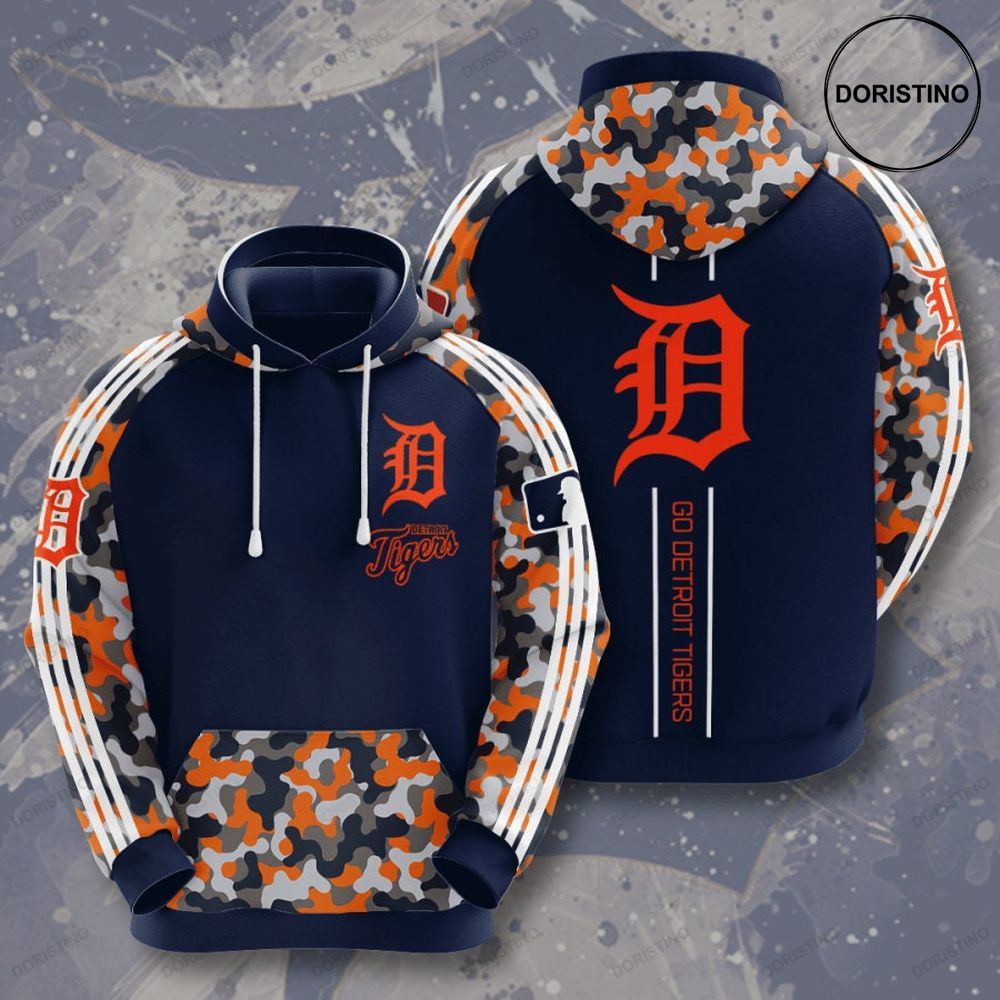 Detroit Tigers 3d All Over Print Hoodie