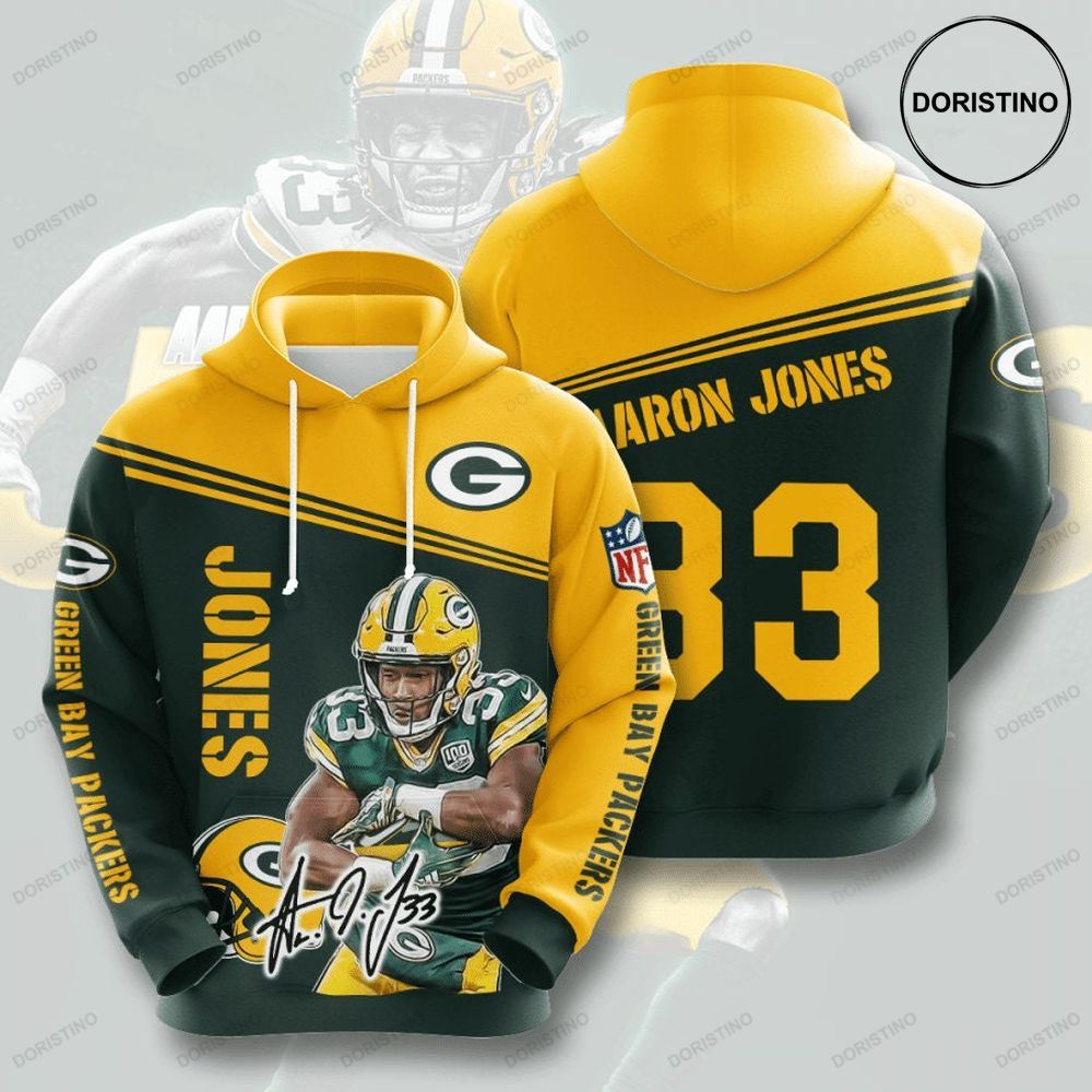 Green Bay Packers Aaron Jones 33 3d Awesome 3D Hoodie