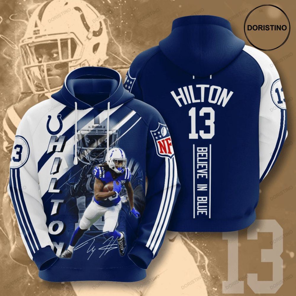Indianapolis Colts 3d 9ve7k All Over Print Hoodie