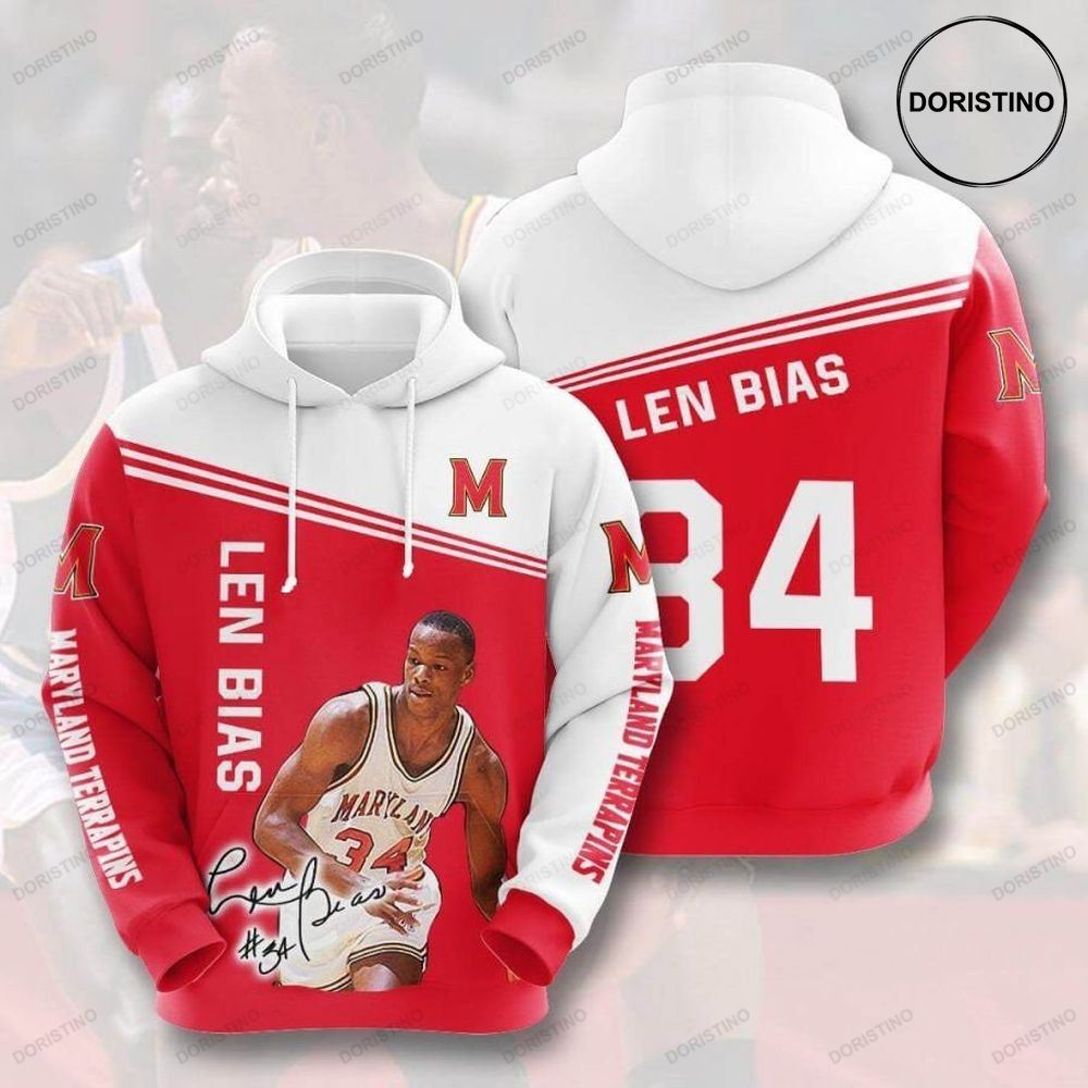 Len Bias 34 Maryland Terrapins 3d Awesome 3D Hoodie