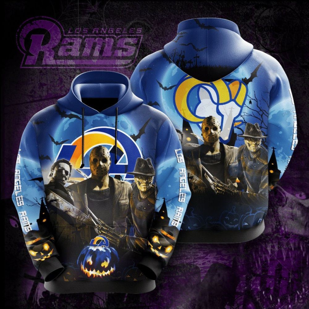 Los Angeles Rams 3d Lgeg1 All Over Print Hoodie