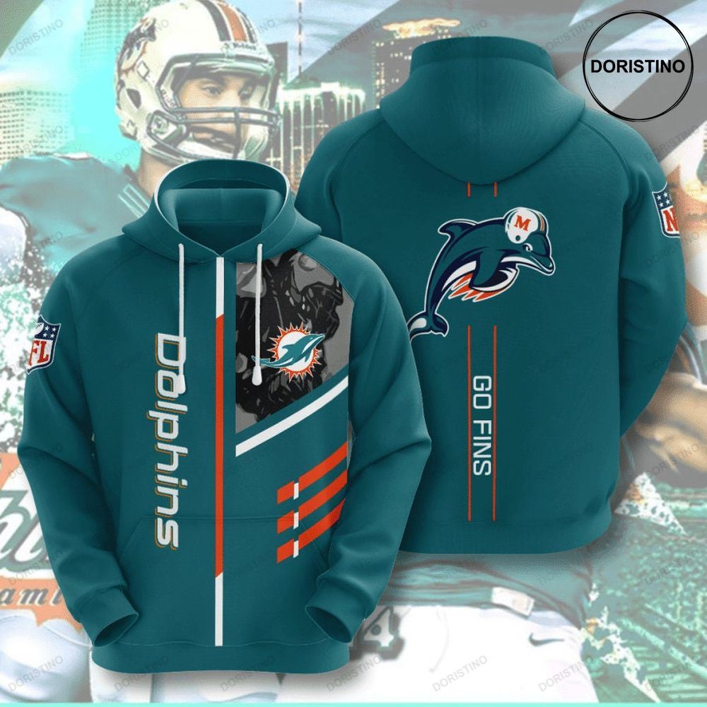 Miami Dolphins 3d 07tly All Over Print Hoodie