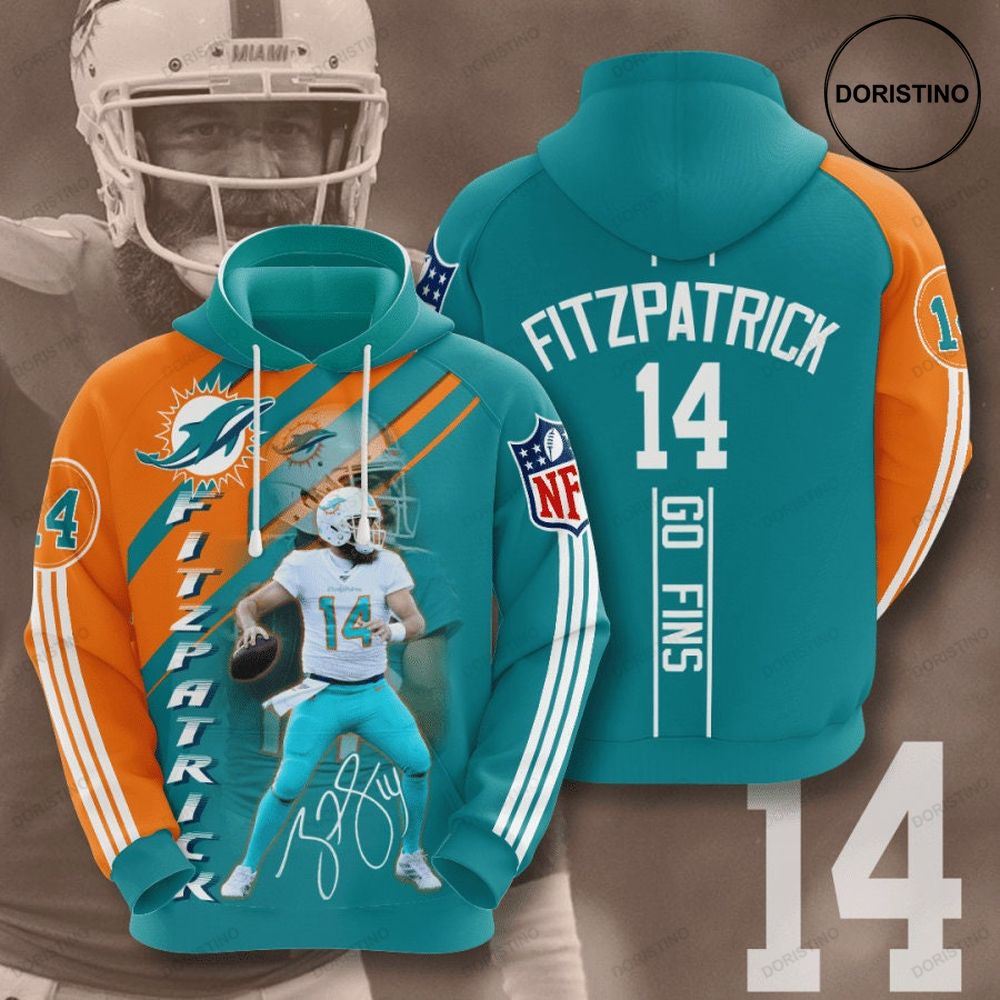 Miami Dolphins 3d All Over Print Hoodie