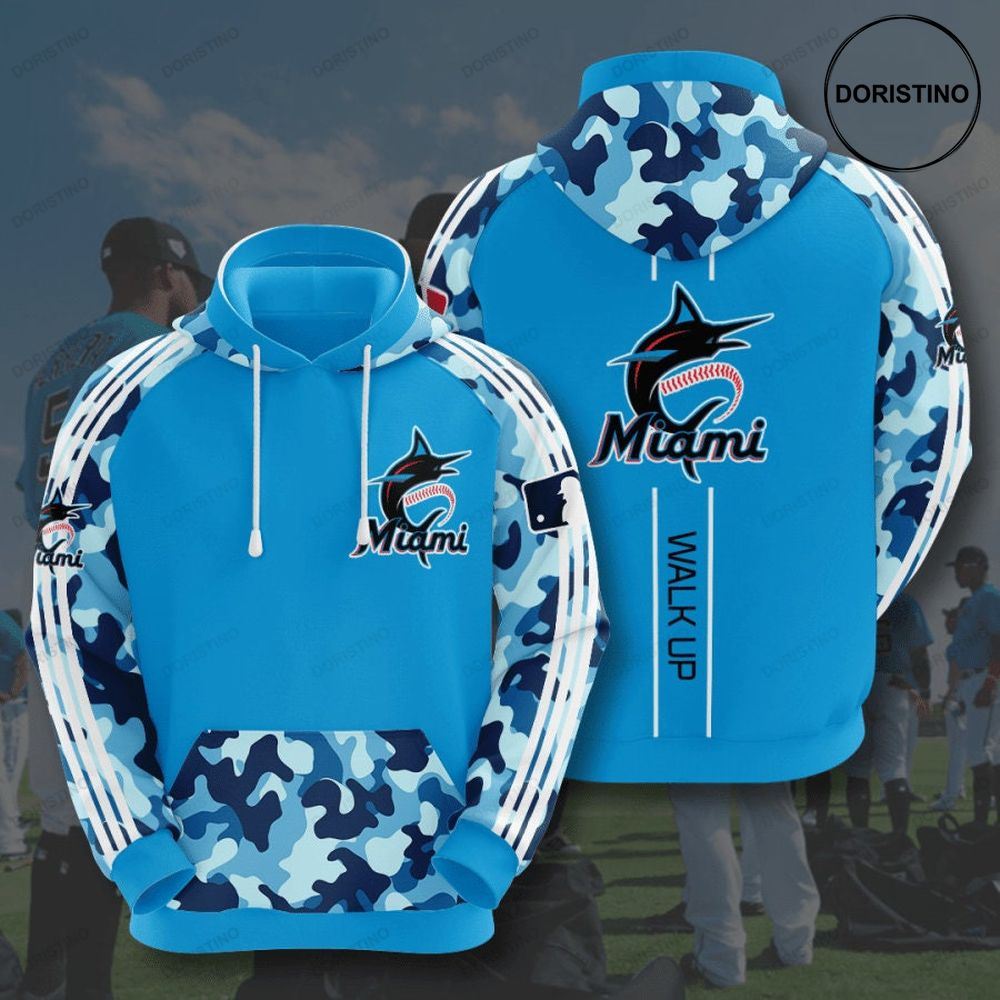 Miami Marlins 3d G1vjt All Over Print Hoodie