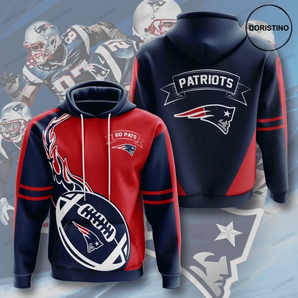 New England Patriots 3d 7f4vn Limited Edition 3d Hoodie