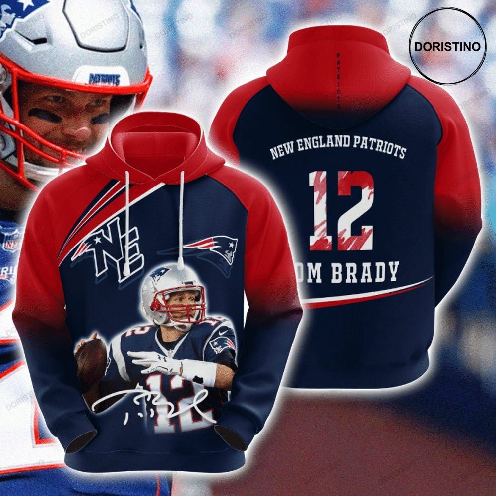 New England Patriots 3d All Over Print Hoodie