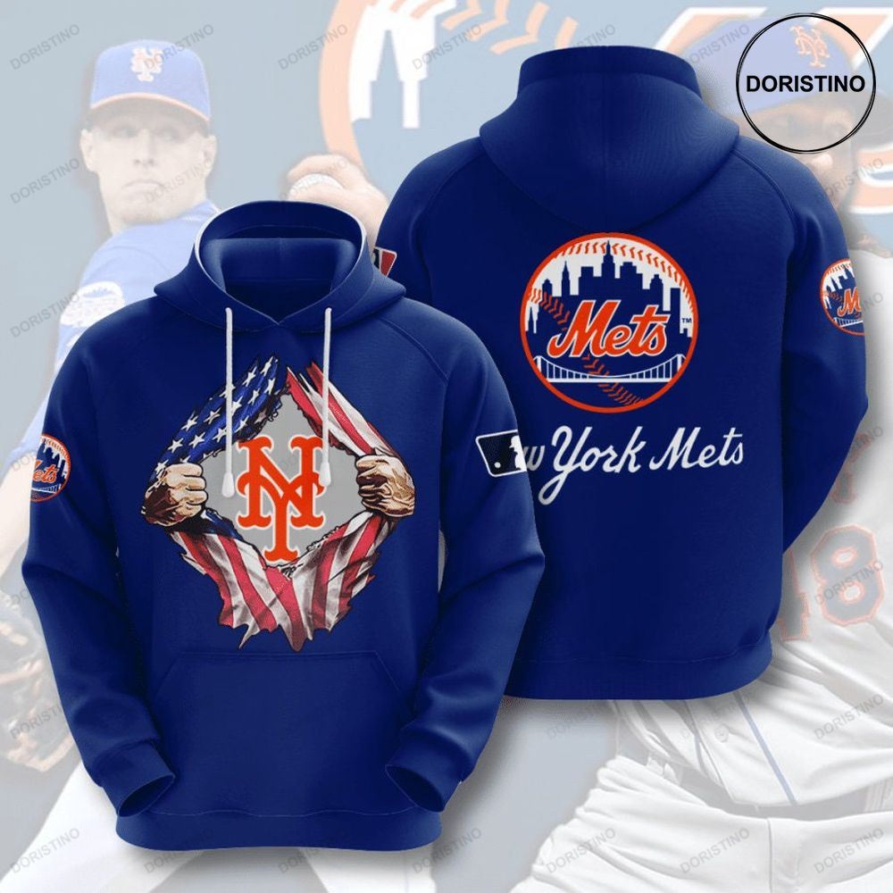 New York Mets 3d Awjd7 All Over Print Hoodie