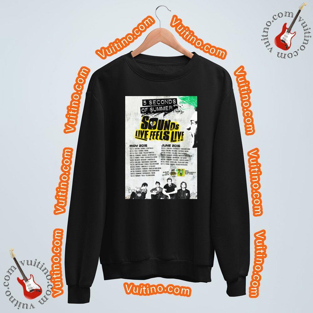 5 Seconds Of Summer Sounds Good Feels Live 2016 Euro Tour Apparel