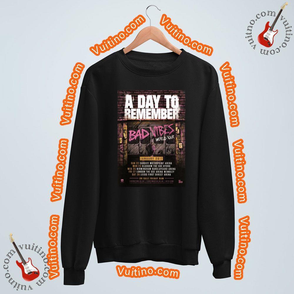 A Day To Remember Bad Vibrations 2017 Uk Tour Shirt