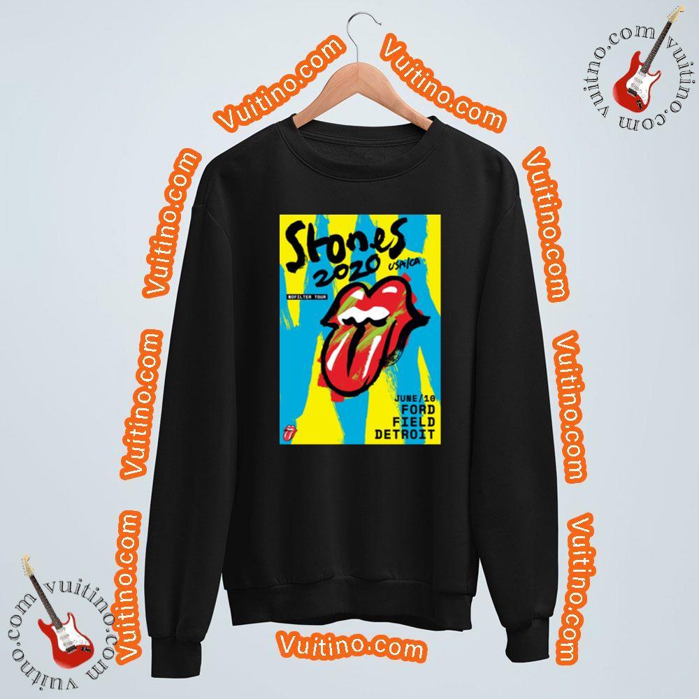 Art Rolling Stones No Filter 2020 Detroit Ford Field Shirt
