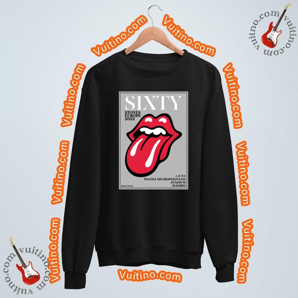 Art Rolling Stones Sixty 2022 Madrid Wanda Metropolitano Stadium Shirt