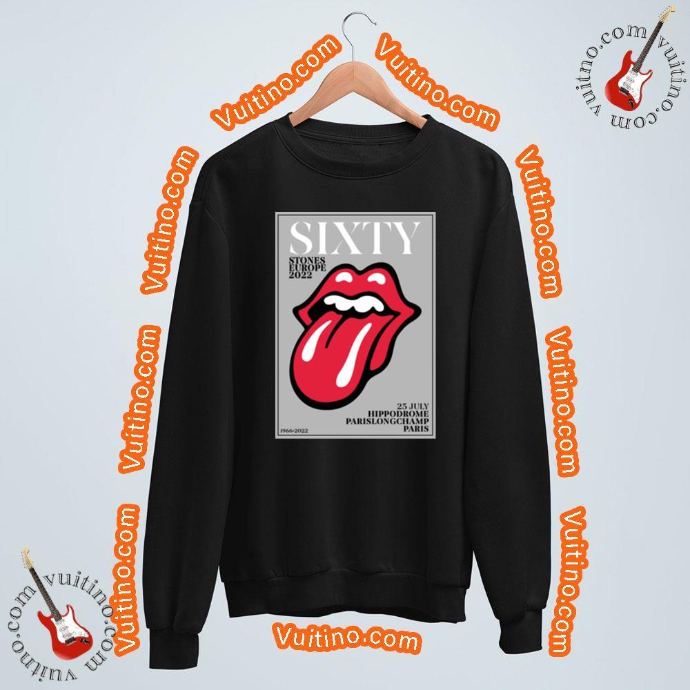 Art Rolling Stones Sixty 2022 Paris Hippodrome Parislongch Shirt