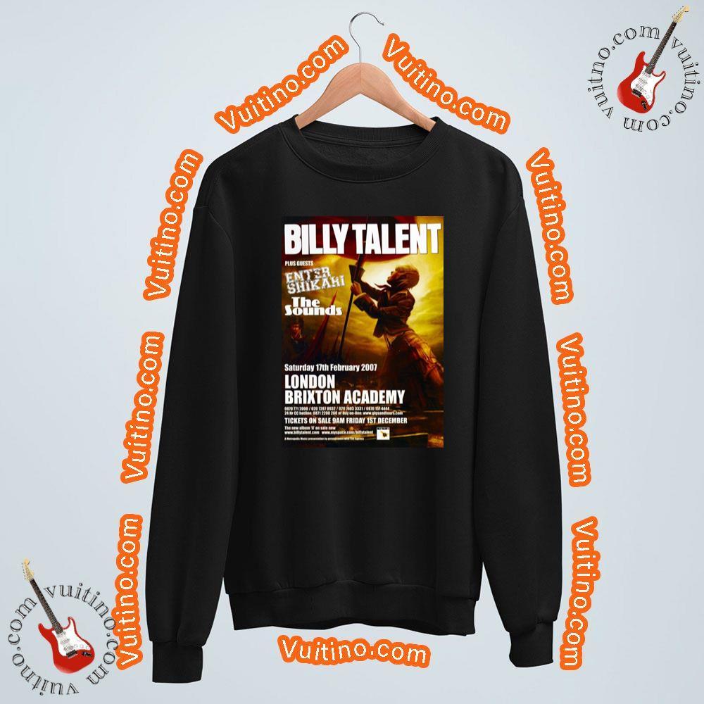 Billy Talent London Brixton Academy 2007 Iii Uk Tour Shirt