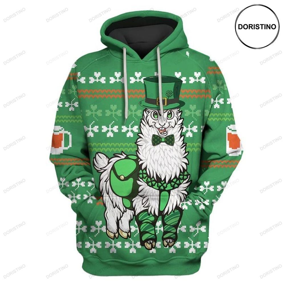 Sheep St Patricks Day All Over Print Hoodie