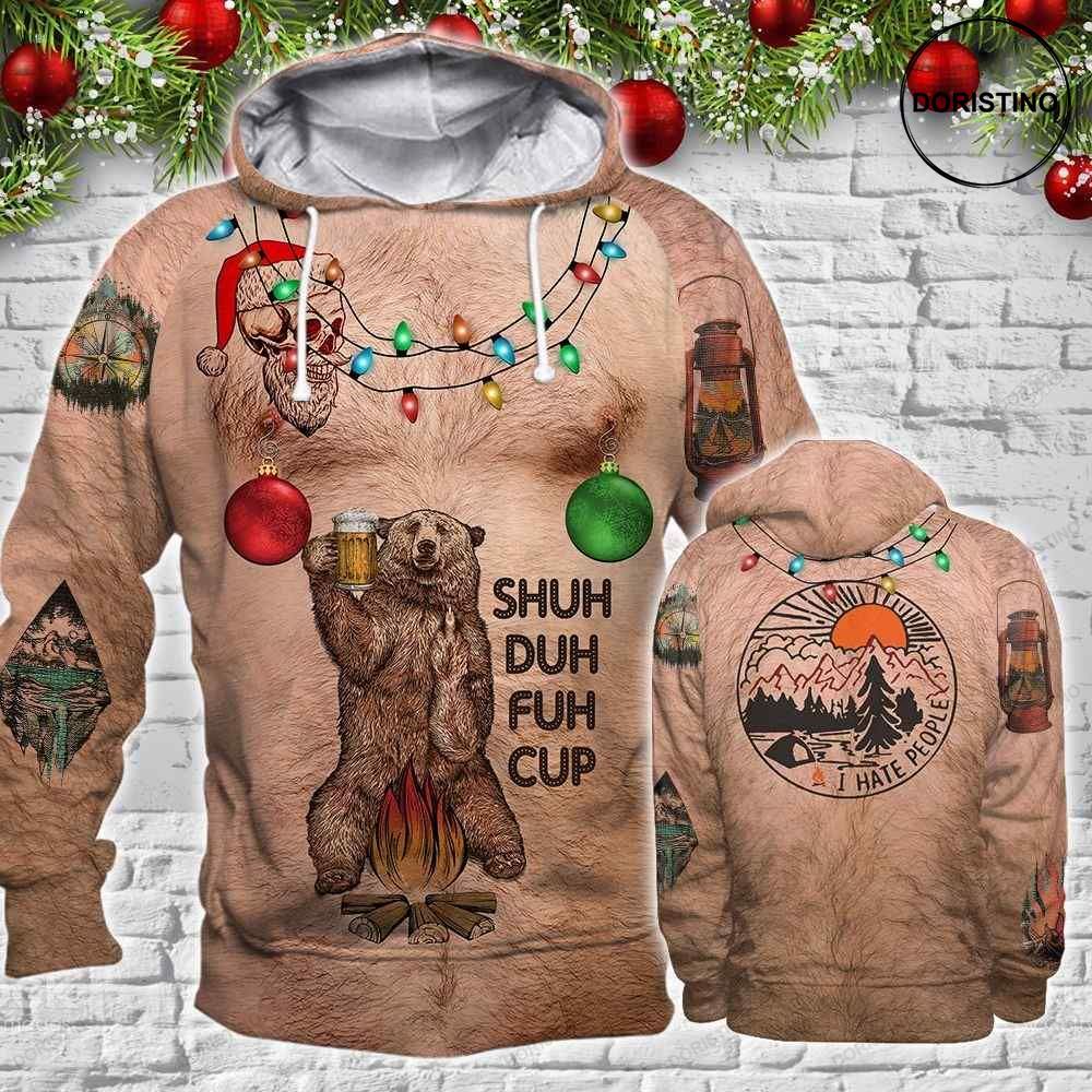 Shuh Duh Fuh Cup Men Simulation Camping Christmas Limited Edition 3d Hoodie