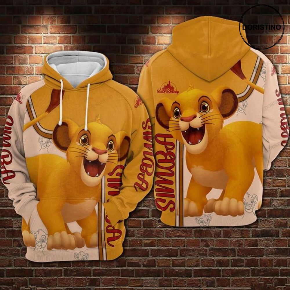 Simba Cartoon The Lion King Limited Edition 3d Hoodie