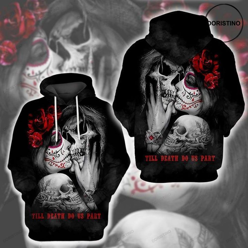 Skull Couple Till Death Do Us Part Limited Edition 3d Hoodie