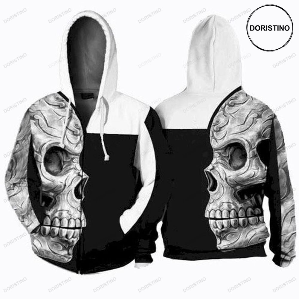 Skull Creepy Style Full Awesome 3D Hoodie