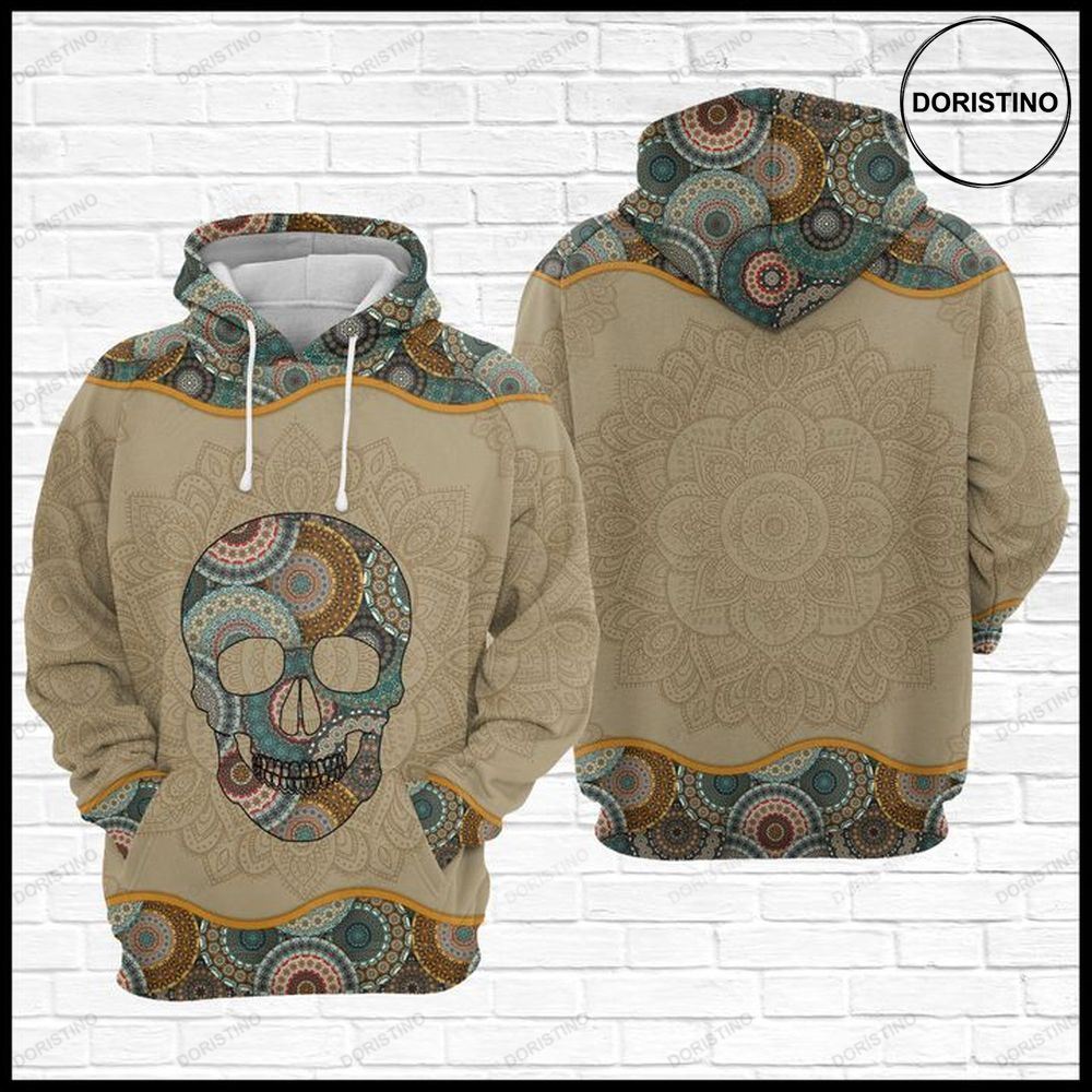 Skull Mandala All Over Print Hoodie