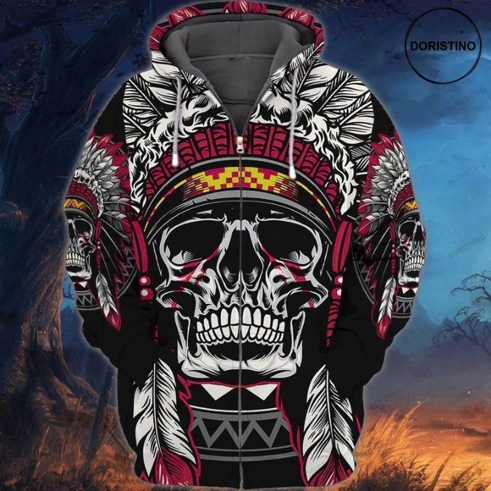 Skull Native American Limited Edition 3d Hoodie