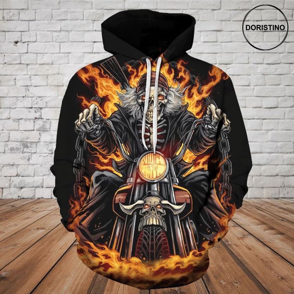 Skull Riding Skeleton Limited Edition 3d Hoodie