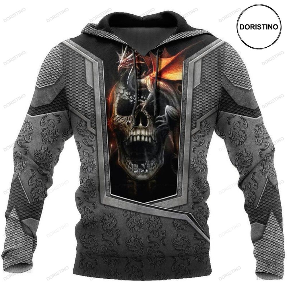 Skull Tattoo And Dungeon Dragon V3 Limited Edition 3d Hoodie